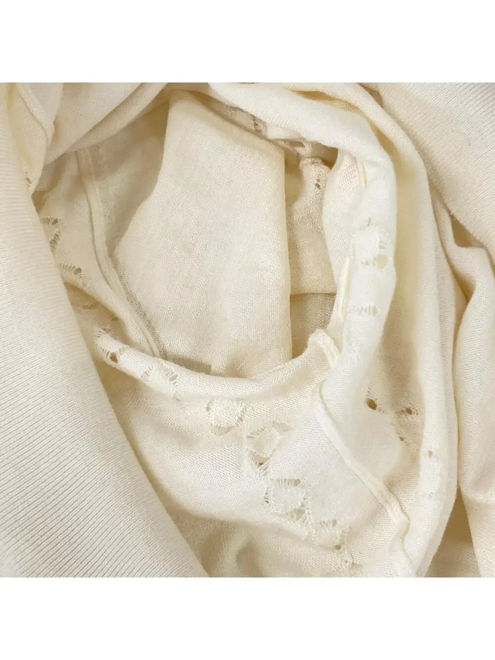 Chanel Cream Outer Fabric] Wool Women's #295574C12B